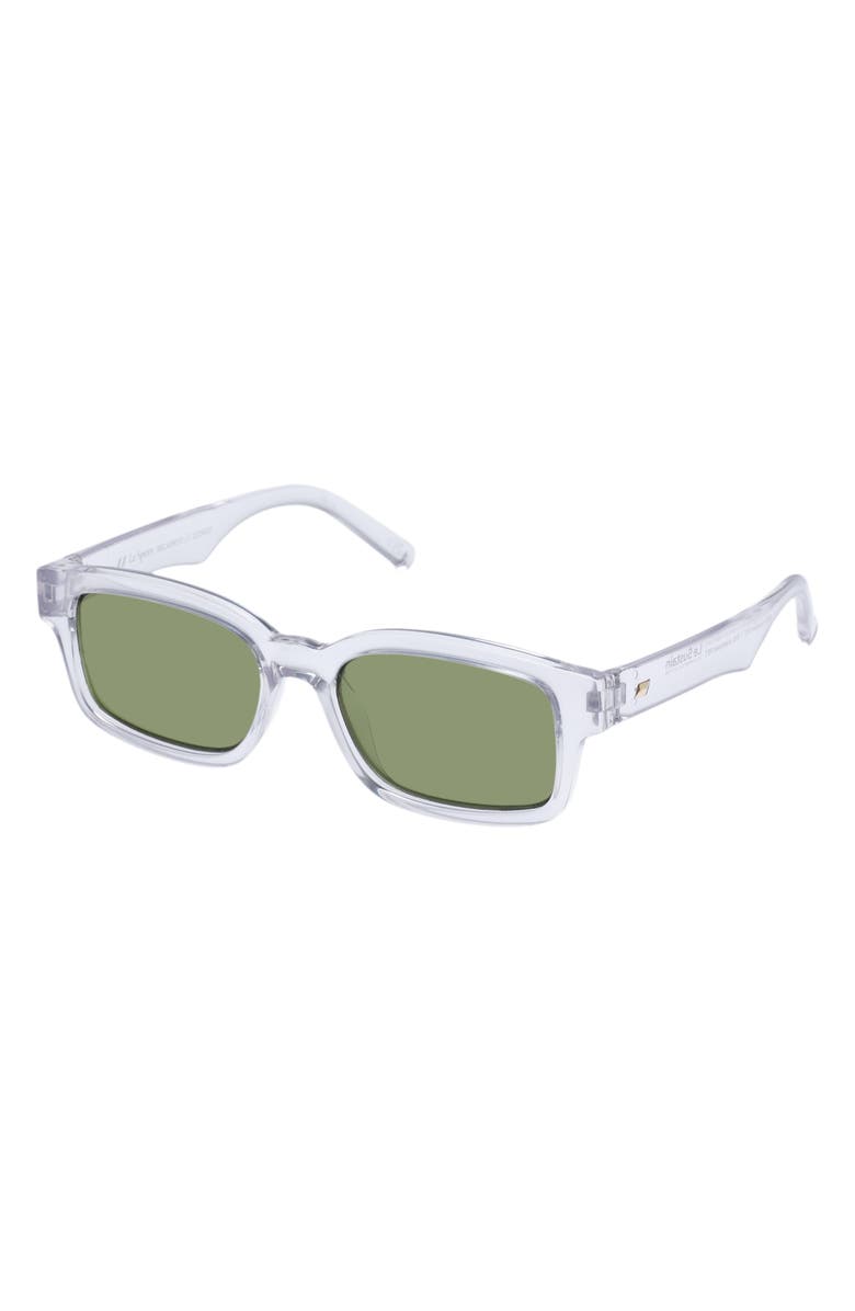 Le Specs Recarmito Rectangular Sunglasses, Alternate, color, Crystal Clear