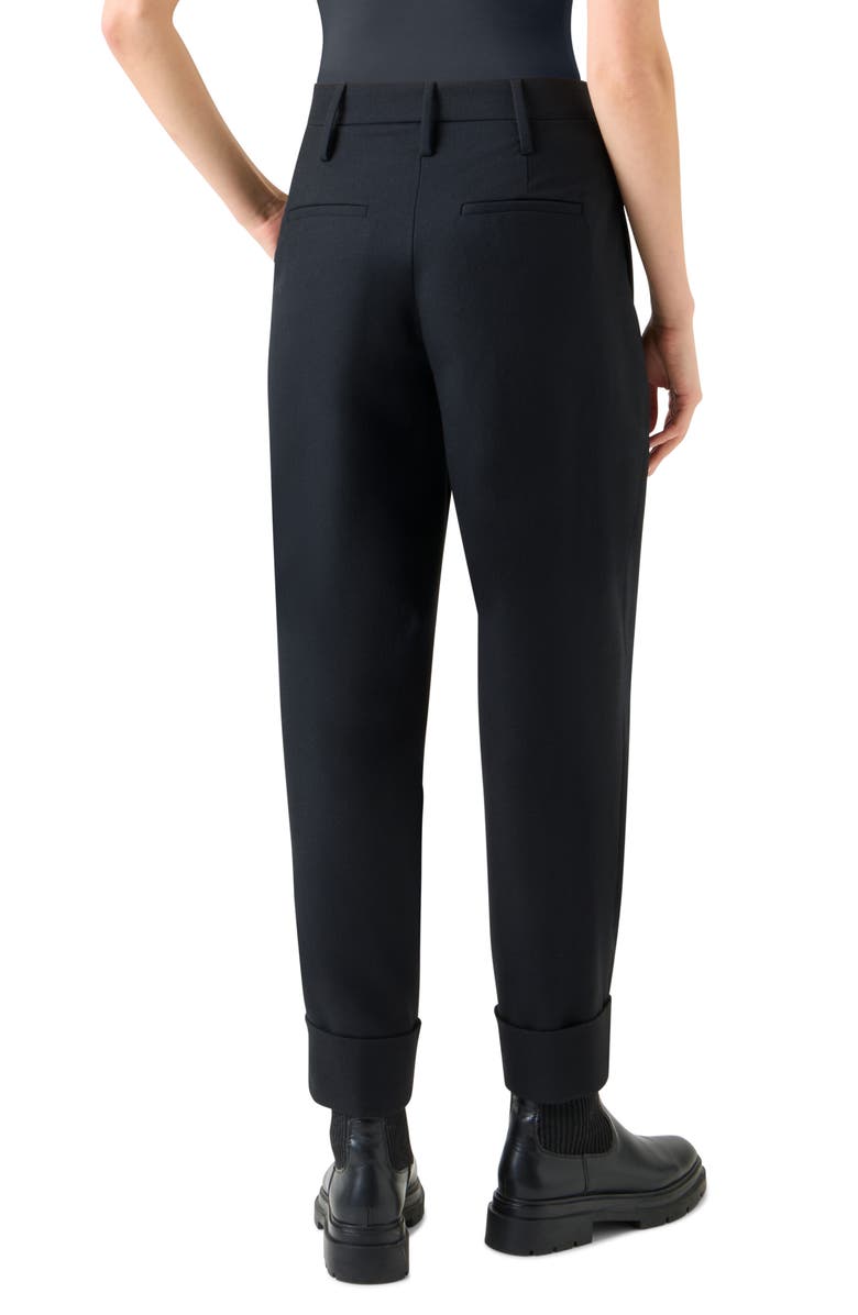 Akris punto Franklyn Signature Virgin Wool Pants, Alternate, color, Black