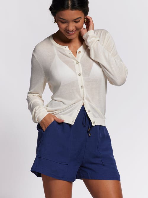Tori Richard Featherweight Knits Nina Cardi In Ivory