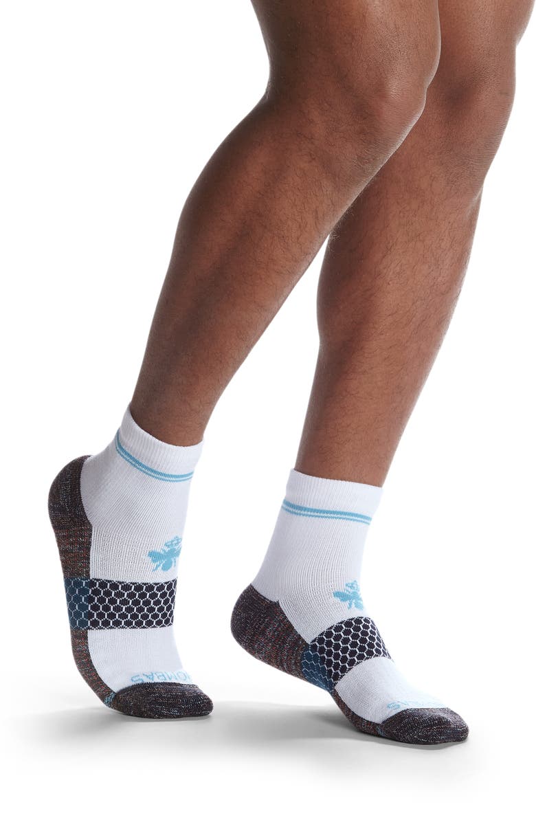 Bombas Space Dye Colorblock Quarter Socks, Alternate, color,