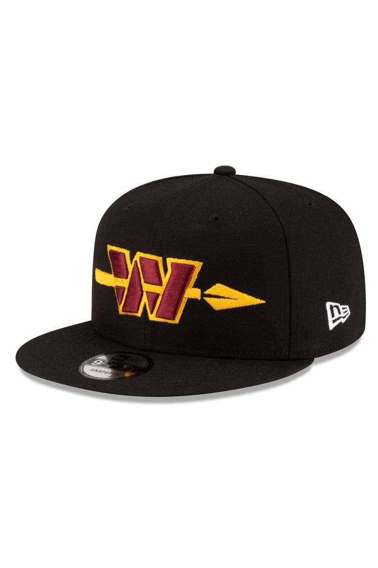 Men's New Era Black Washington Commanders Alternate 9FIFTY Snapback Hat, Main, color, Black