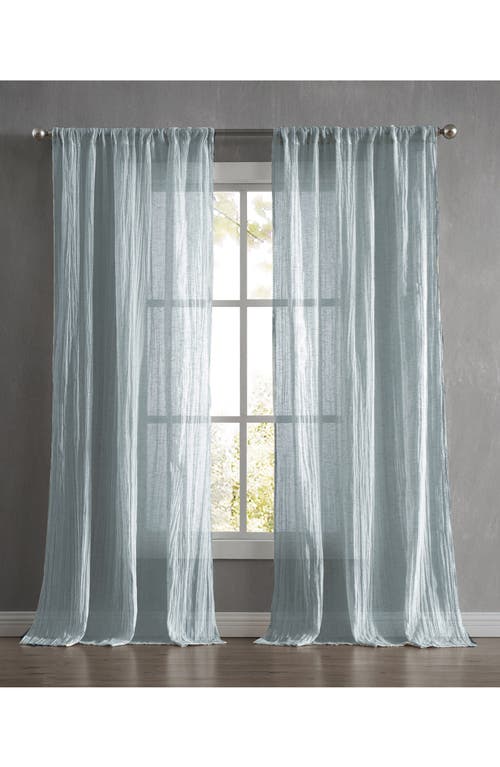 French Connection Charter Crushed Set Of 2 Curtain Panels In Aqua