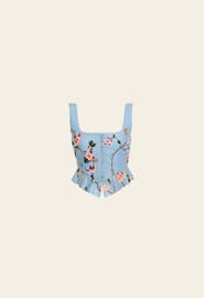 Agua by Agua Bendita Eslabon Navegante Cropped Top