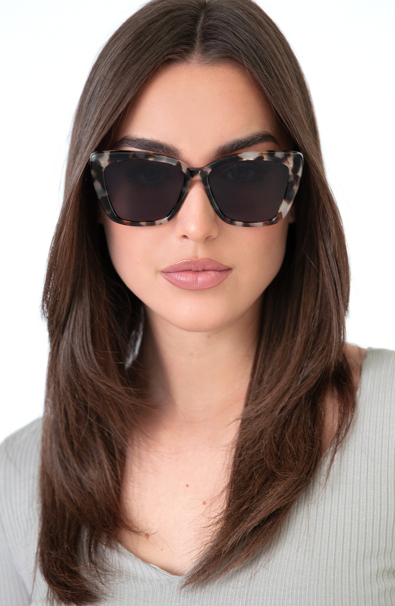 Illesteva Barcelona Sunglasses, Alternate, color, White Tortoise