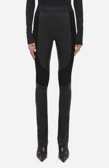Helmut Lang Racer Leather & Suede Leggings