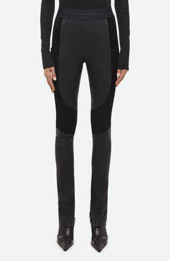 Helmut Lang Racer Leather & Suede Leggings