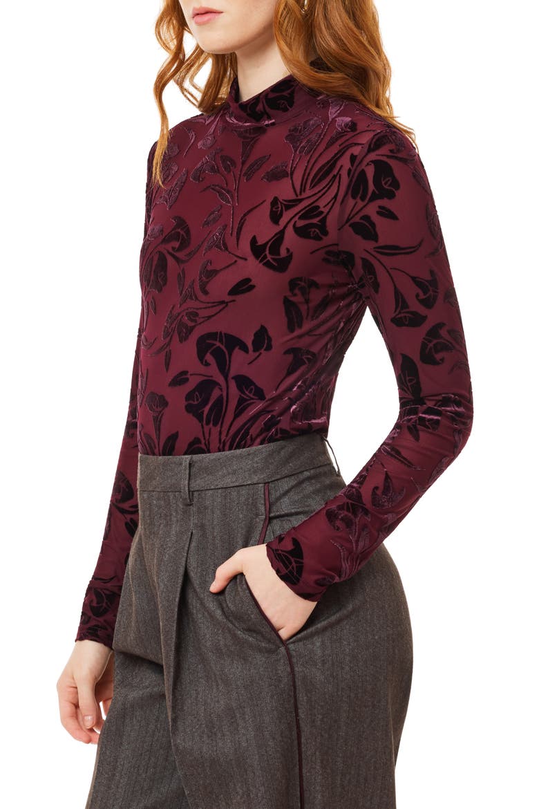 Mock Neck Sweater, Alternate, color, WINETASTING