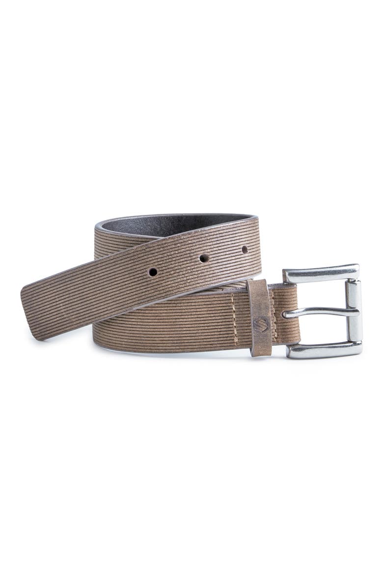 Kids' Scored Leather Belt, Main, color, OIL BROWN