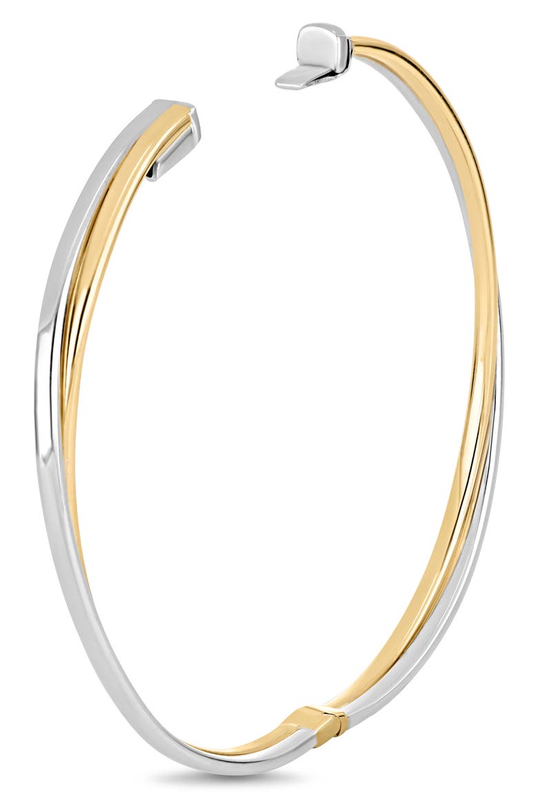 14K Gold Two Tone Double Bangle Bracelet (Online Trunk Show), Alternate, color, 14K TWO TONE