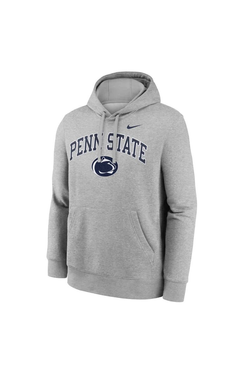 Nike Men's Nike Gray Penn State Nittany Lions Club Fleece Arch Pullover Hoodie, Alternate, color, Gray