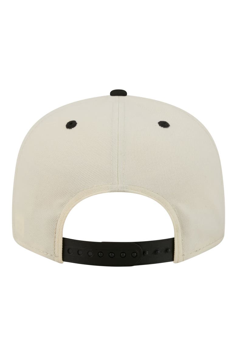Men's New Era Cream Chicago White Sox Oversized Slogan 9FIFTY Snapback Hat, Alternate, color, Cream