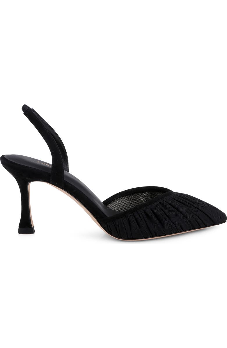 L'AGENCE Bowery Pointed Toe Slingback Pump, Alternate, color, Black Mesh