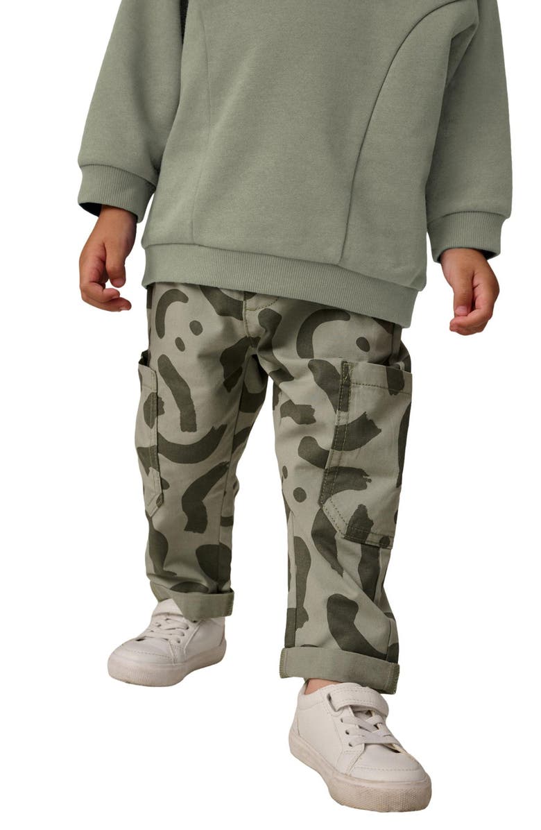 NEXT Kids' Crewneck Sweatshirt & Printed Cargo Pants Set, Alternate, color, 