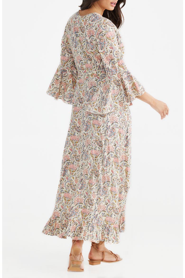 Carly Floral Wrap Front Cotton Dress, Alternate, color, VINTAGE LOTUS