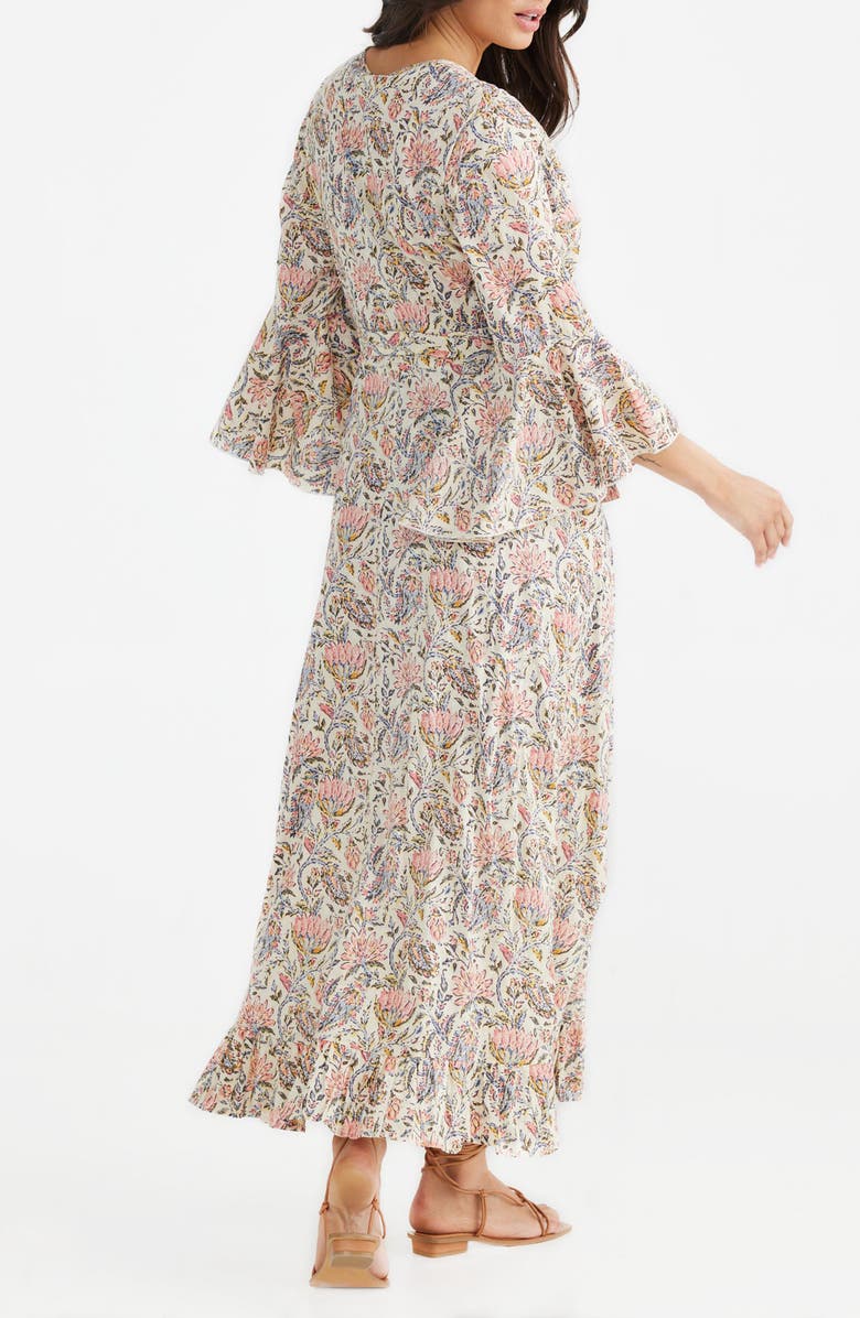 Talisman the Label Carly Floral Wrap Front Cotton Dress, Alternate, color, Vintage Lotus