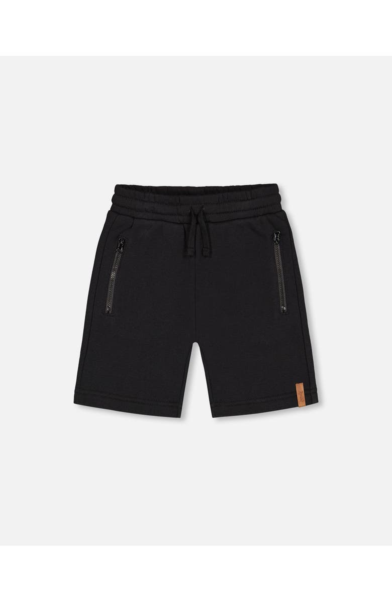 Deux par Deux Boy's French Terry Short With Zipper Pockets Black, Main, color,