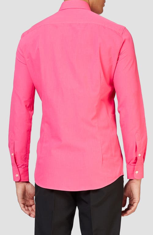 Opposuits Mr. Pink Modern Tailored Fit Wrinkle Resistant Button-up Shirt In Pink