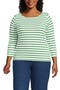  Ivory/True Green Breton Stripe