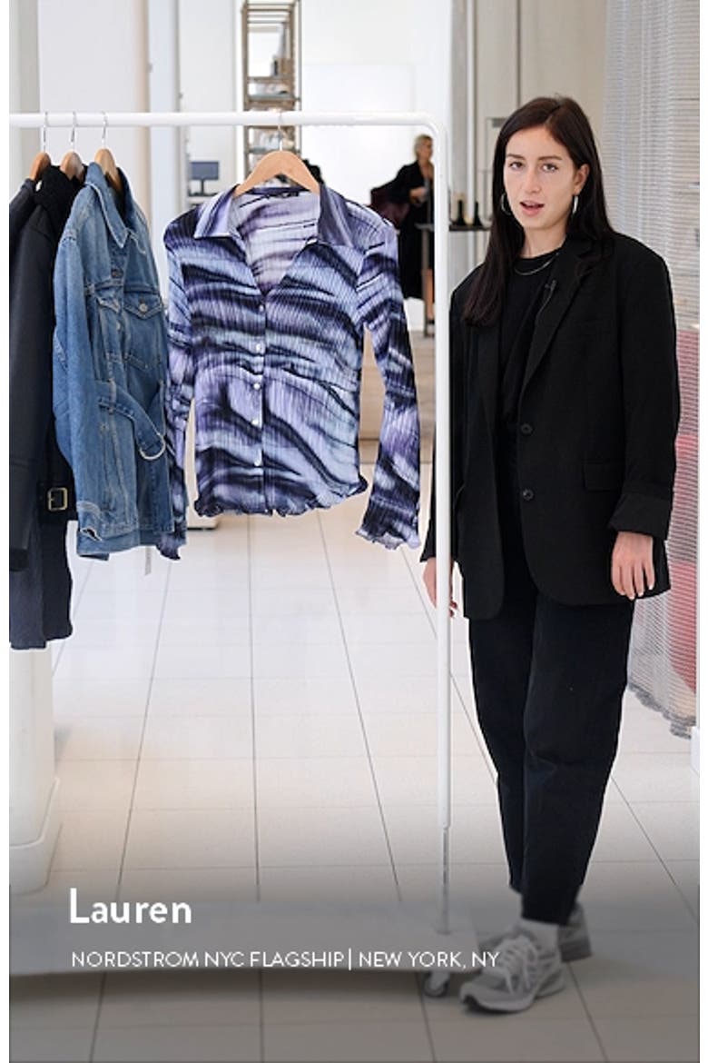 Tie Dye Pleated Button-Up Shirt video