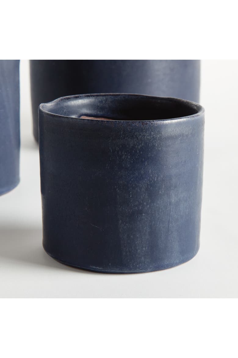 Navy Terracotta Planters Studio Cachepots, Set of 3, Alternate, color, Blue