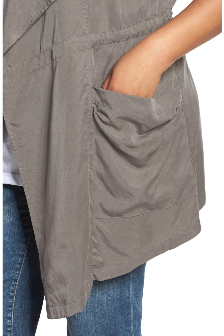 Drape Front Vest, Alternate, color, OLIVE