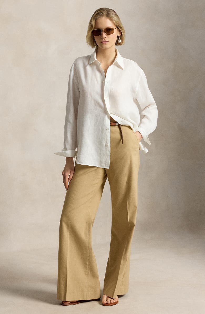 Polo Ralph Lauren Beaton Wide Leg Pants, Alternate, color, Beige