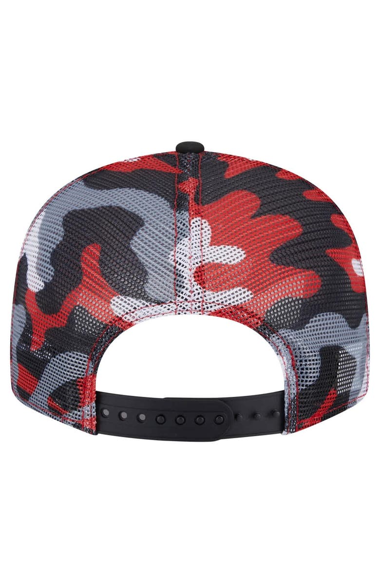 New Era Men's New Era Red/Black New Jersey Devils Camo Meshback 9FIFTY Snapback Hat, Alternate, color,