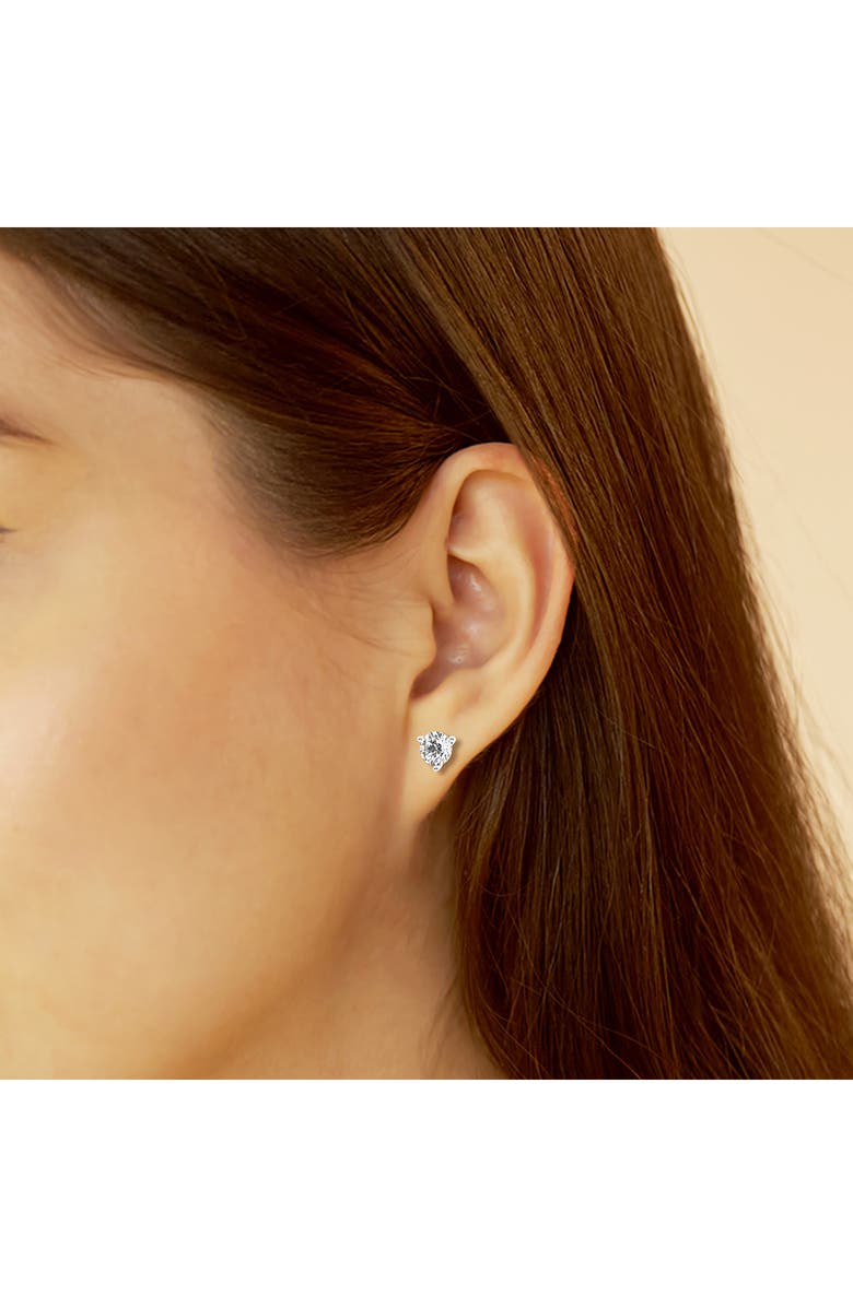 Badgley Mischka Collection 14K Gold Round Cut Near Colorless Lab-Created Diamond Stud Earrings - 1.5ct, Alternate, color, 0.5 Ctw White Gold