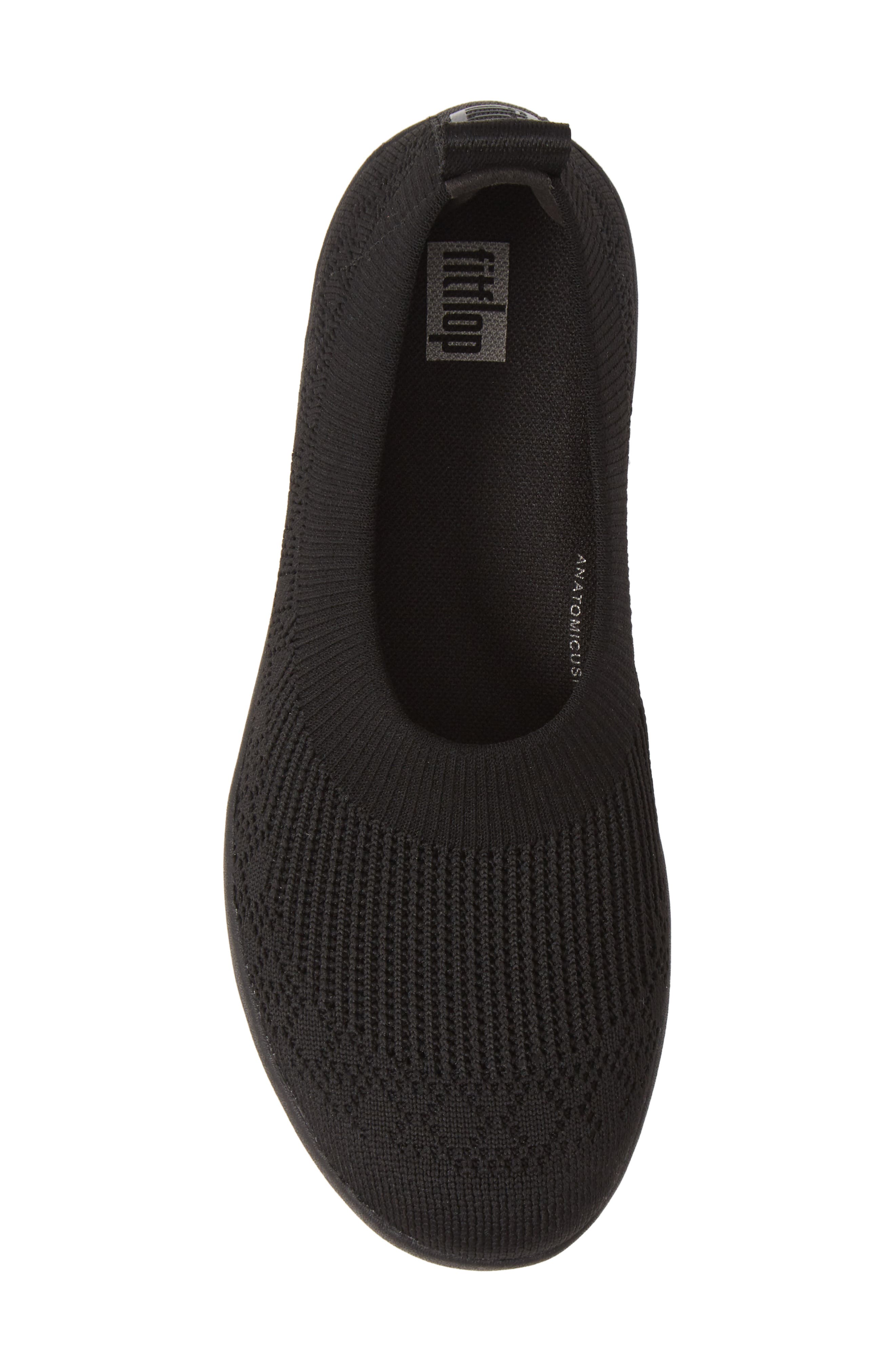 Uberknit Ballerina Flat, Alternate, color, ALL BLACK FABRIC