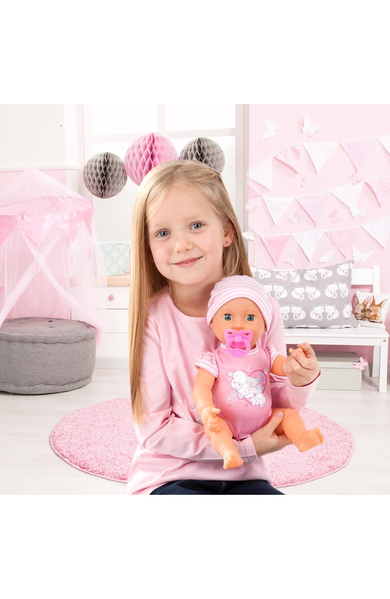 Bayer Design Piccolina Newborn Baby Doll 16 Inch Pink Sheep, Alternate, color, Multicolored