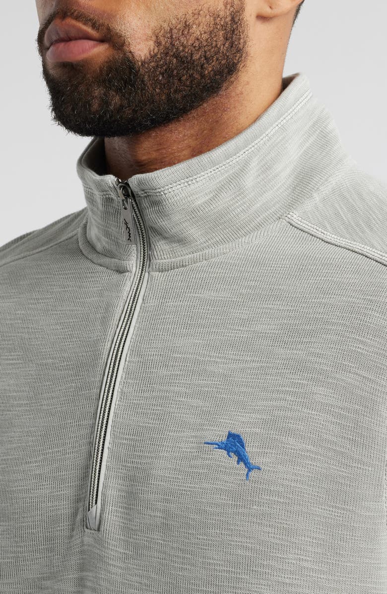 Tommy Bahama Tobago Bay Half Zip Pullover, Alternate, color, Smoke Grey