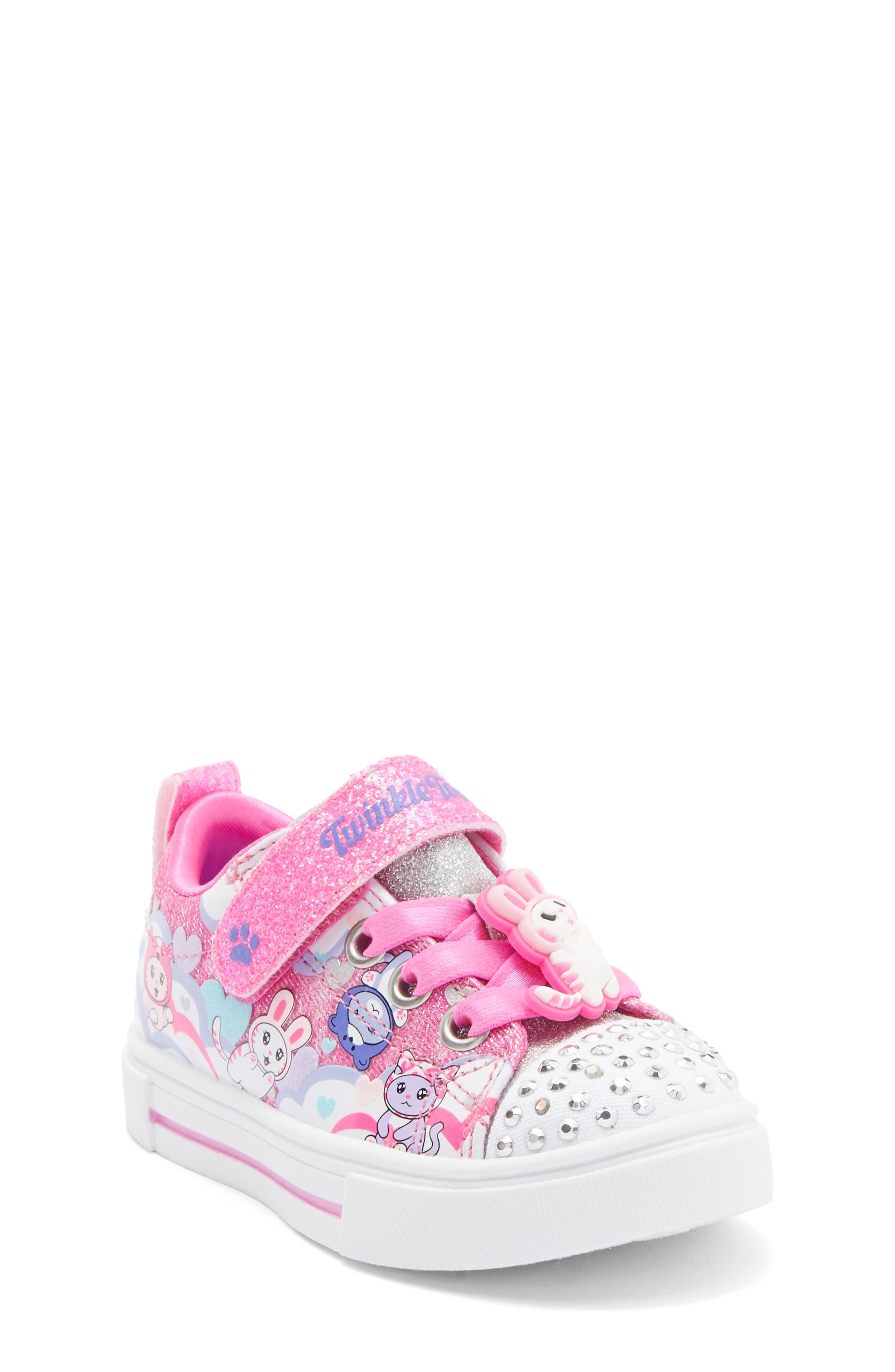 SKECHERS Kids' Twinkle Sparks Kittyverse Light-Up Sneaker, Main, color, Pink Multi