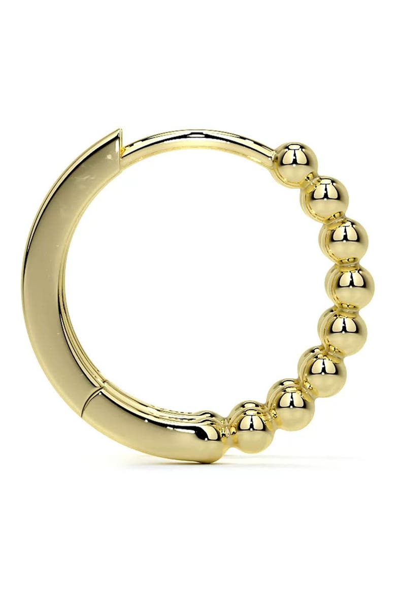 18K Gold Caviar Half Bead Hoop Earrings, Alternate, color, GOLD