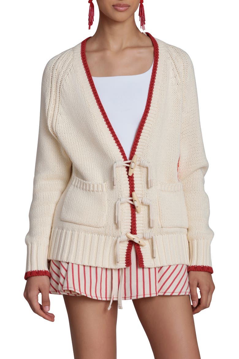 Intarsia Lobster Cardigan, Main, color, IVORY MULTI
