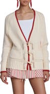 Avec Les Filles Intarsia Lobster Cardigan