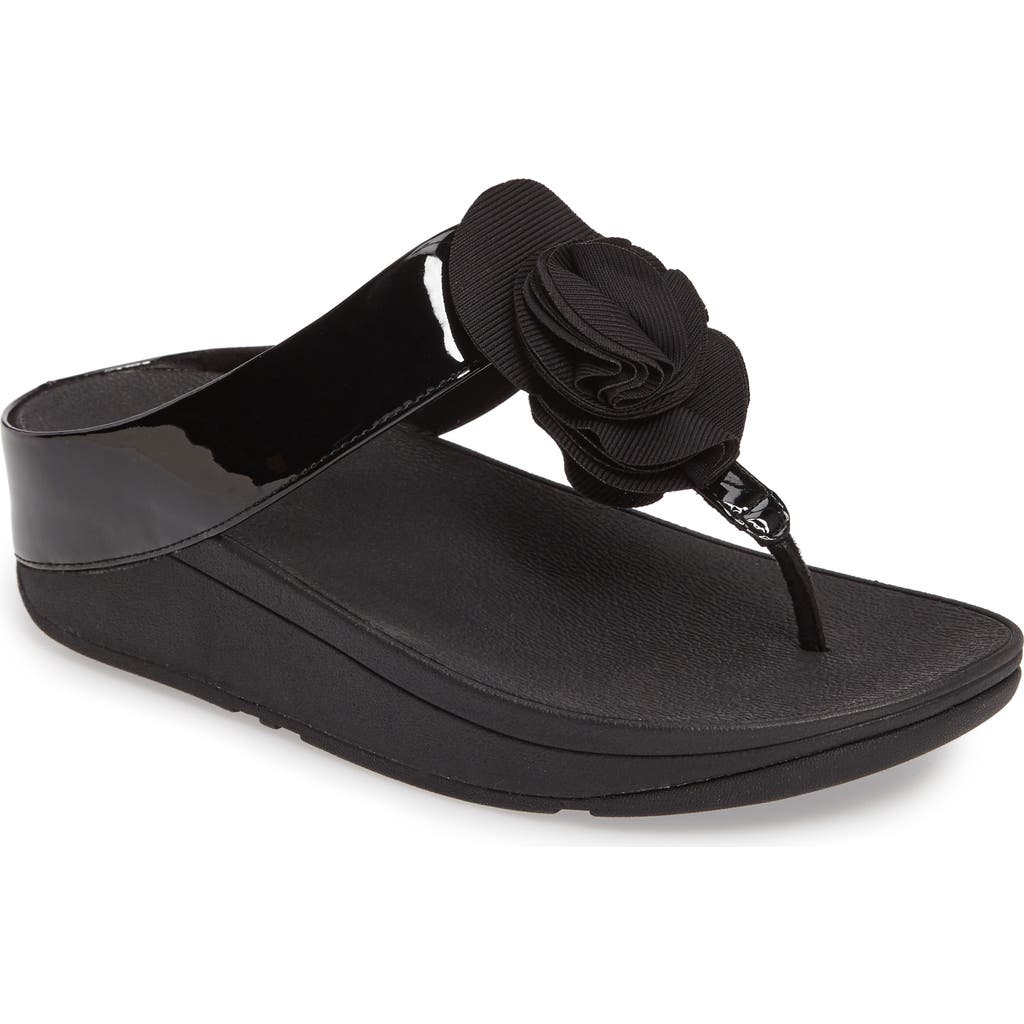 Fitflop ™ Florrie Sandal In Black Patent Leather