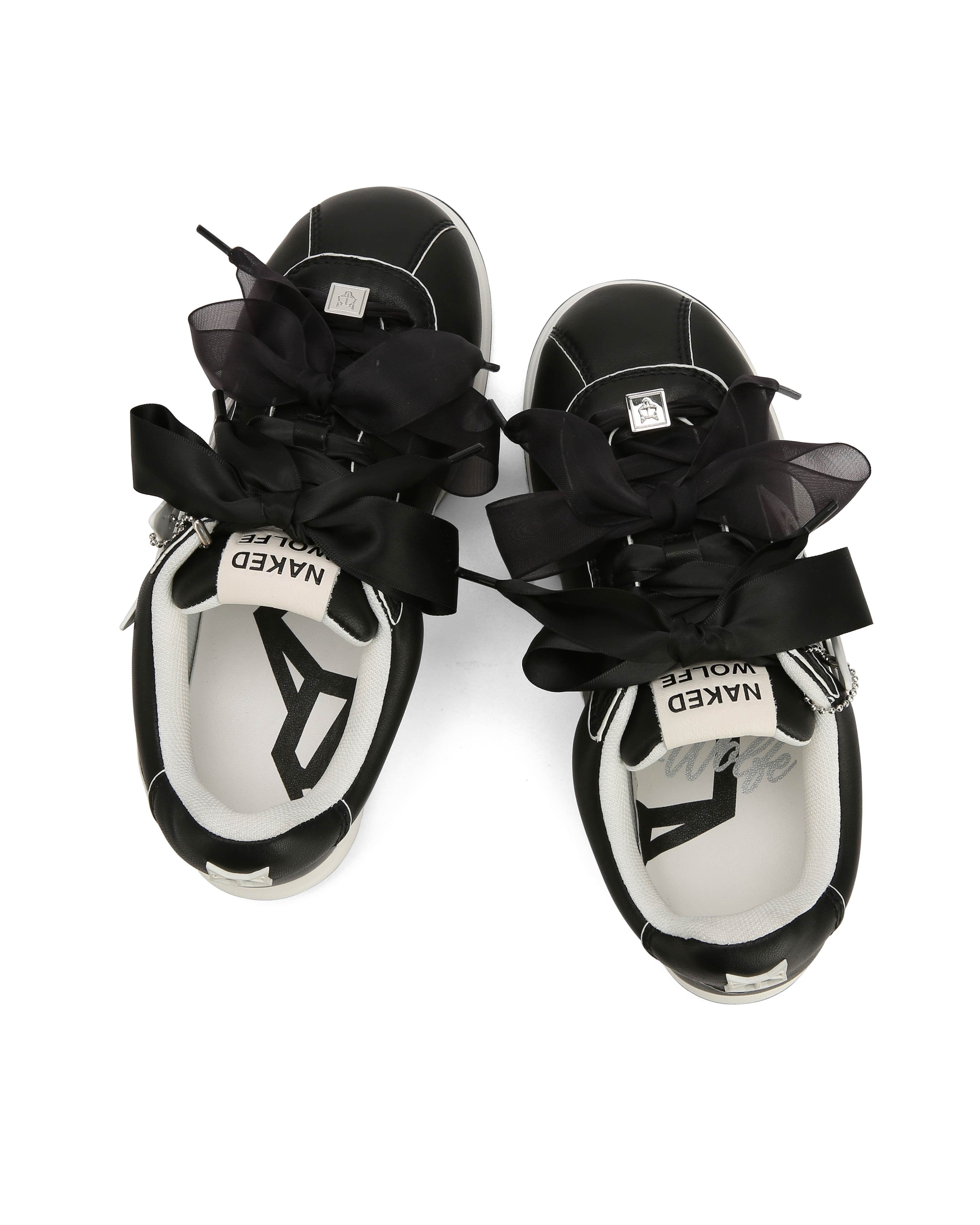 Naked Wolfe Expense Leather Sneaker, Alternate, color, Black