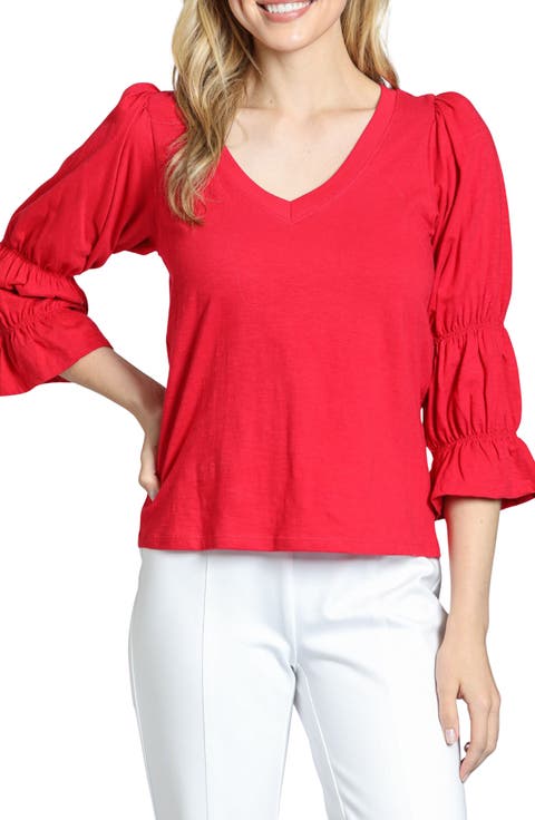 Renaissance Sleeve Cotton Slub Top