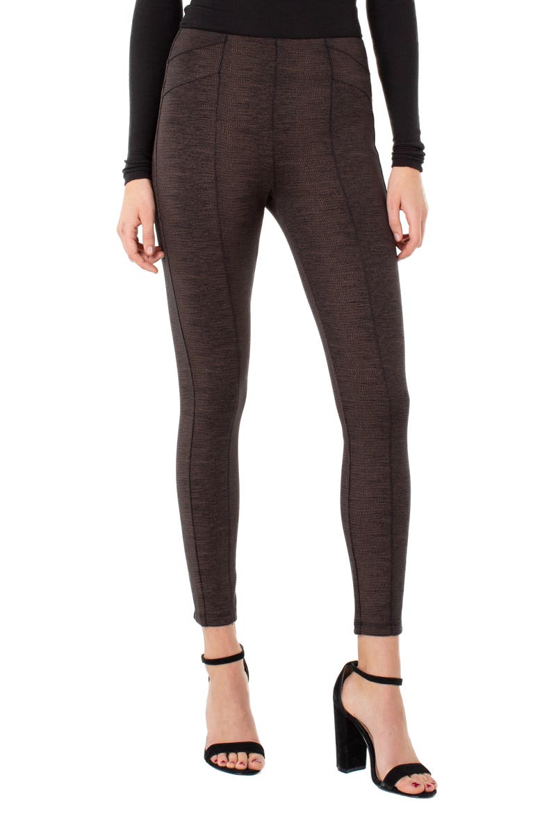 Reese Pull-On Leggings, Main, color, COPPER/ BLACK