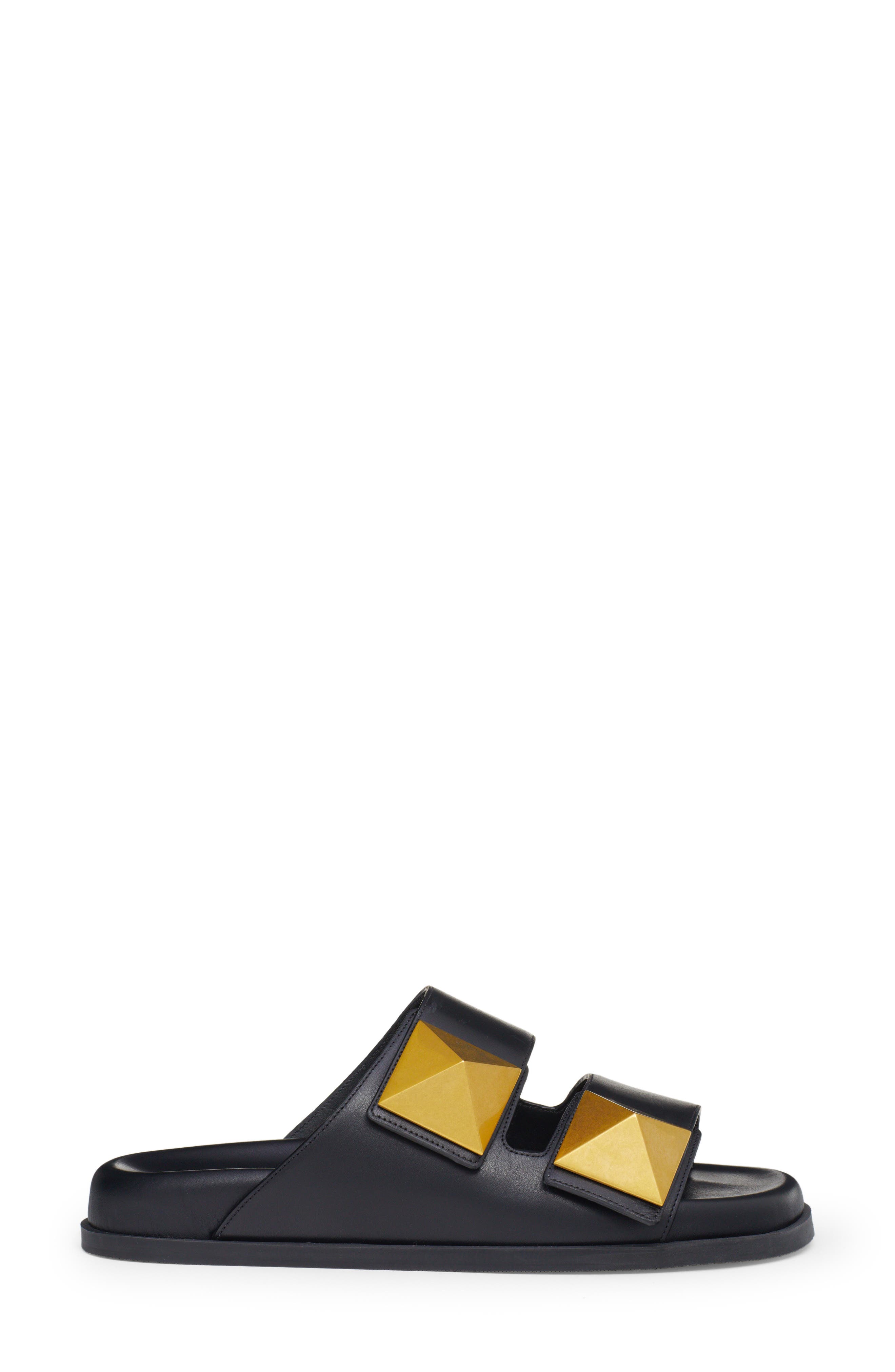 Valentino Garavani Roman Stud Slide Sandal, Alternate, color, 
