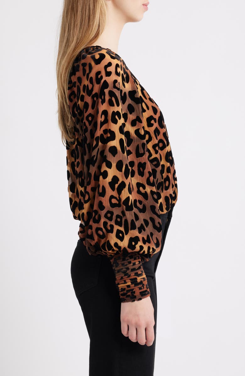 CIEBON Lenny Burnout Top, Alternate, color, Brown Multi