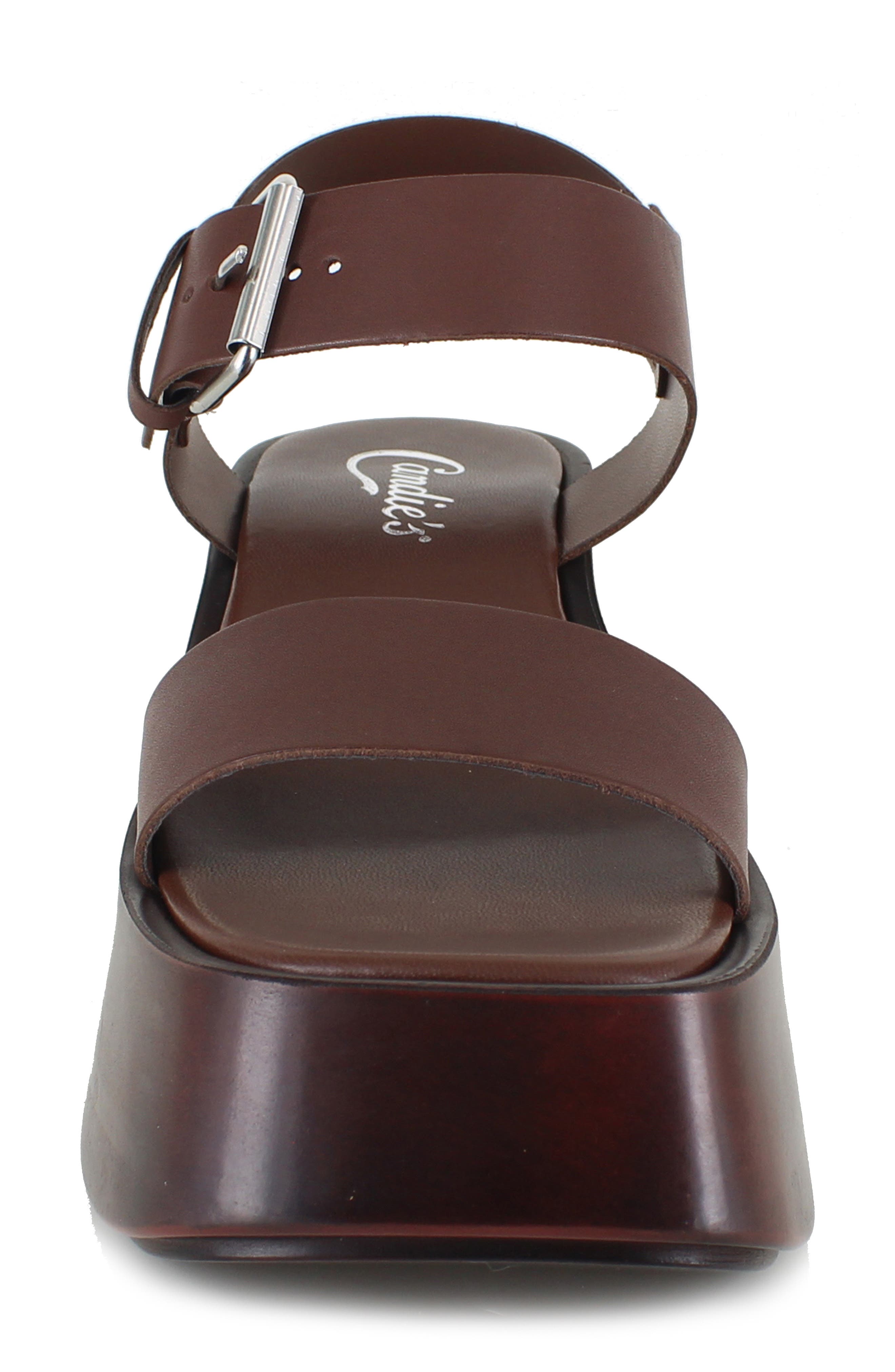 Leni Ankle Strap Platform Sandal, Alternate, color, BROWN LEATHER