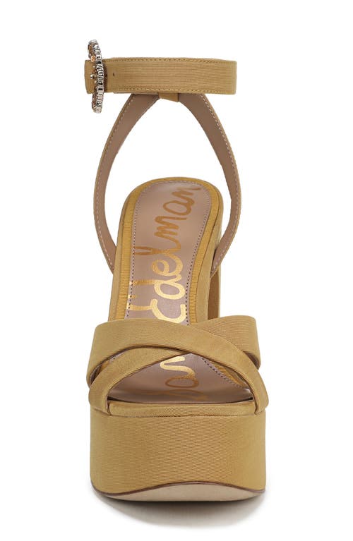 Sam Edelman Savannah Glow Ankle Strap Platform Sandal In Brown