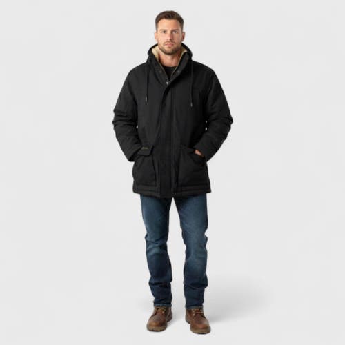 Canada Weather Gear Duck Canvas Jacket In Black