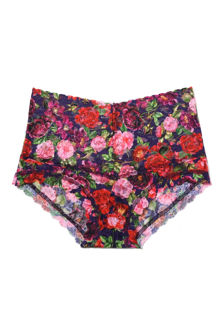 Printed Lace Boyshorts, Alternate, color, WINTERS TALE