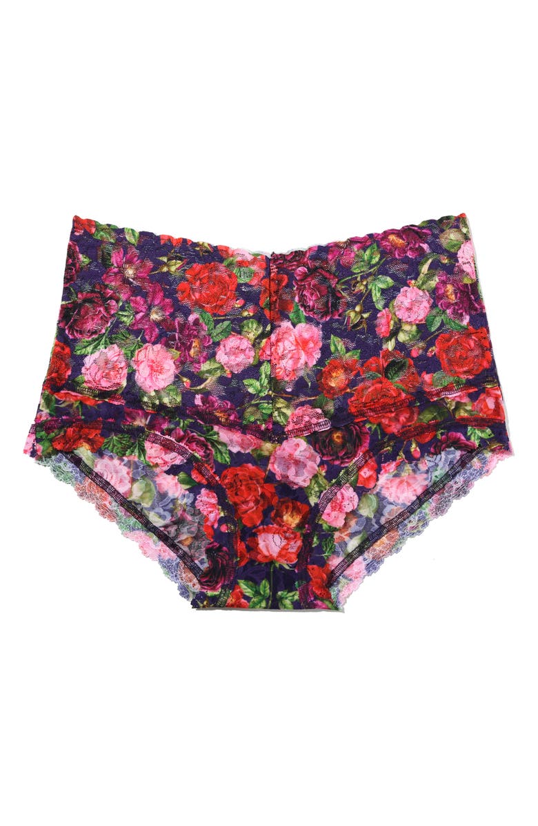 Hanky Panky Printed Lace Boyshorts, Alternate, color, Winters Tale