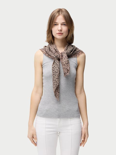 Rope Knot Printed Cashmere Shawl