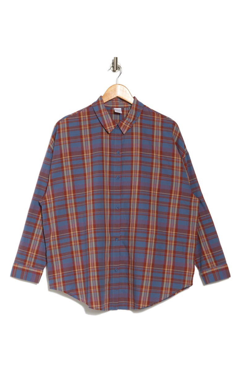 Melrose and Market Long Sleeve Button-Up Tunic Shirt, Alternate, color, 