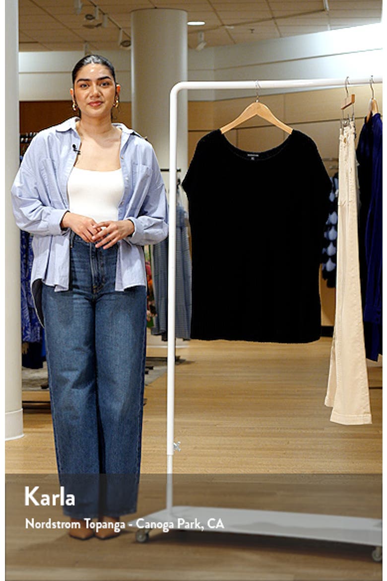 Ballet Neck Cap Sleeve Organic Cotton Sweater video