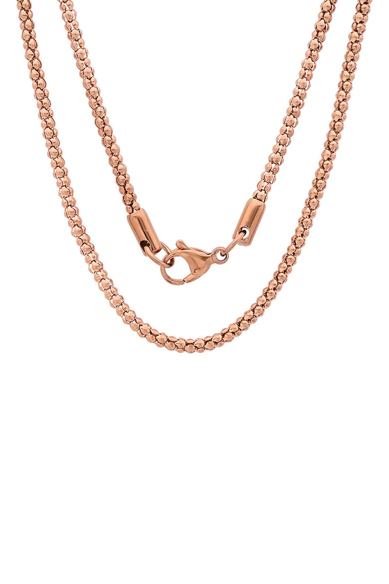 18k Rose Gold Plated Necklace, Main, color, ROSE GOLD